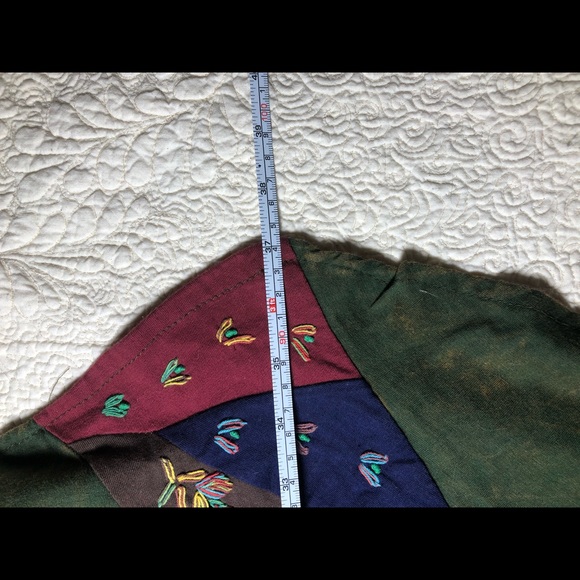 Stonewashed Jersey Wrap Skirt with Embroidery - Picture 5 of 8